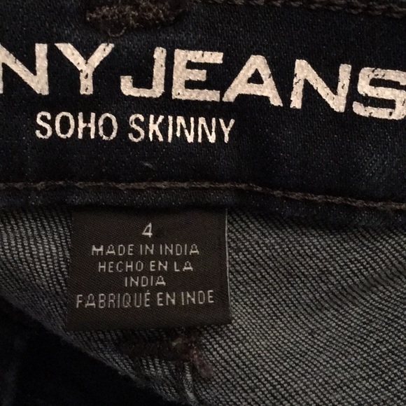 DKNY SOHO SPANDEX SKINNY JEANS NAVY … - Picture 6 of 8